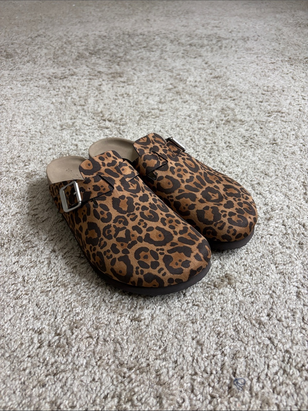 Target Leopard-Print Slip-On Clogs in Brown and Black